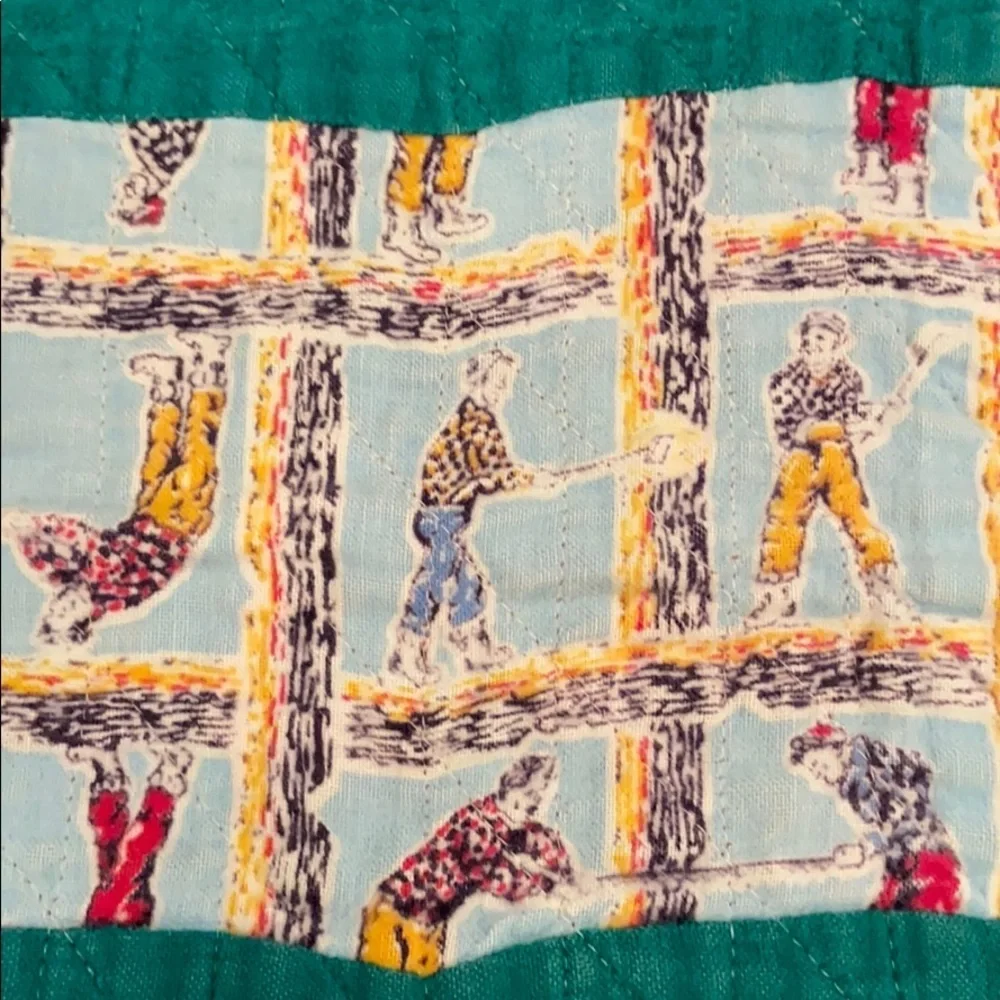 Vintage Handmade Pieced Quilt Reversible